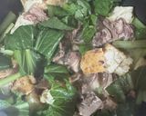 鯖缶と小松菜・厚揚げの生姜味噌炒め作り方3写真