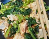 小松菜と豆腐の麻婆豆腐風作り方3写真