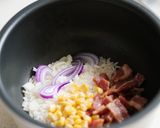 ベーコンとコーンの洋風炊き込みごはん作り方2写真
