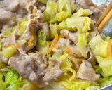 春キャベツと豚しゃぶ肉のごま味噌あえ♪作り方3写真