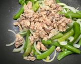 スナップえんどう豆とサバ缶のソテー作り方3写真