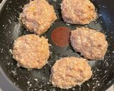 もやしと豆腐入りワンパントロトロ鶏つくね作り方3写真