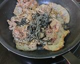 切り干し大根と塩こんぶの焼き豚丼作り方4写真