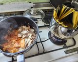 エリンギとキムチの韓国風豆乳クリームパスタ作り方7写真