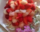 Lovery flower strawberry cake作り方2写真