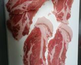 節約豚薄切り肉を重ねてﾐﾙﾌｨｰﾕｶﾂ☆作り方1写真