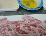 節約豚薄切り肉を重ねてﾐﾙﾌｨｰﾕｶﾂ☆作り方3写真