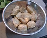 肉だね入り厚揚げのしょうゆ煮♪作り方2写真
