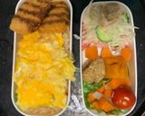 レンジ簡単洋風ニラ玉味オムライス弁当作り方17写真