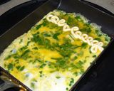 セロリの葉っぱ〰マヨとろ卵焼き作り方3写真