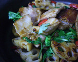 タイ風★豚と蓮根のパッタイソース香菜炒め作り方3写真