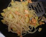 鮭とじゃが芋のクリームパスタ作り方6写真