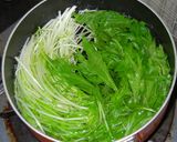 水菜のピーナツ和え作り方3写真