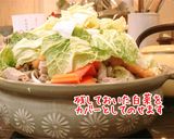 ぱぱっと簡単★とり野菜みそ鍋♪　もつ＆餅作り方5写真