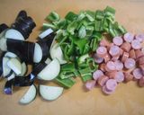 ナスとピーマンとソーセージの味噌炒め作り方2写真