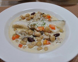 鰆ときのことサラダ豆のクリーム煮作り方7写真