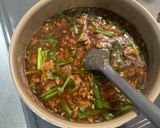 ニラとひき肉のあんかけうどん作り方4写真