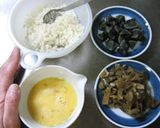ストック物で【ピータンとレタスの粥】曲者作り方6写真