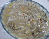 しらたきと茸の寒天入り低カロリースープ作り方3写真