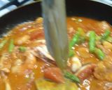 海老とイカとアスパラのトマト味パスタ　作り方4写真