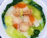 ベビーホタテの豆乳中華風スープ作り方6写真