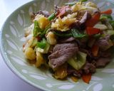 簡単☆にんにく味噌味の肉野菜炒め作り方3写真