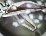 真鯛の刺身、姿造り(湯引き)作り方5写真