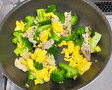 ブロッコリーと豚肉の中華卵炒め作り方5写真