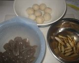 麺つゆで簡単！里芋とごぼうと蒟蒻の土佐煮作り方1写真
