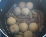 麺つゆで簡単！里芋とごぼうと蒟蒻の土佐煮作り方4写真