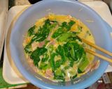 菜の花とベーコンとチーズのオムレツ作り方2写真