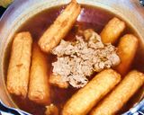 ゴボウ天と焼き豆腐と牛肉の炊いたん作り方3写真