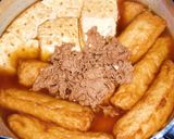 ゴボウ天と焼き豆腐と牛肉の炊いたん作り方6写真