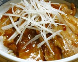 レンジde豚ばら薄切り肉の角煮丼風作り方6写真