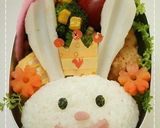 キャラ弁＊ありがとウサギのお弁当作り方4写真