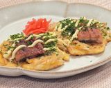 ウナギとモヤシのお好み焼き作り方7写真
