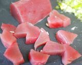 和えるだけ♪マグロとトマトの葱味噌作り方1写真
