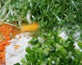 デトックス食材で作る、水菜のお好み焼き♪作り方2写真