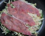 デトックス食材で作る、水菜のお好み焼き♪作り方3写真