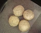 フライパンで薄力粉のチーズ入バジルのパン作り方8写真