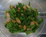 レンジde菜の花とウインナーコンソメ蒸し作り方3写真