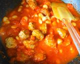 ハーブミートボールとお豆のトマトパスタ作り方8写真