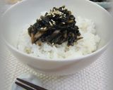 ご飯にピッタリ！マイタケと海苔の佃煮作り方3写真
