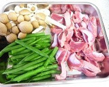砂肝といんげんの炒め物作り方1写真