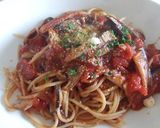 エリンギとなすの本格トマトソースパスタ作り方4写真
