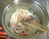 新玉ねぎとベーコンのコク旨味噌スープ作り方3写真