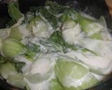 簡単ホワイトソースで青梗菜のクリーム煮作り方4写真