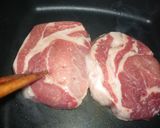 簡単　豚肉ステーキ　チャーハン作り方1写真