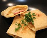 油揚げの♪お餅納豆酒粕チーズのはさみ焼き作り方5写真