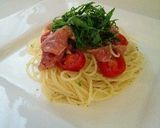 生ハムとプチトマトの冷製パスタ作り方6写真